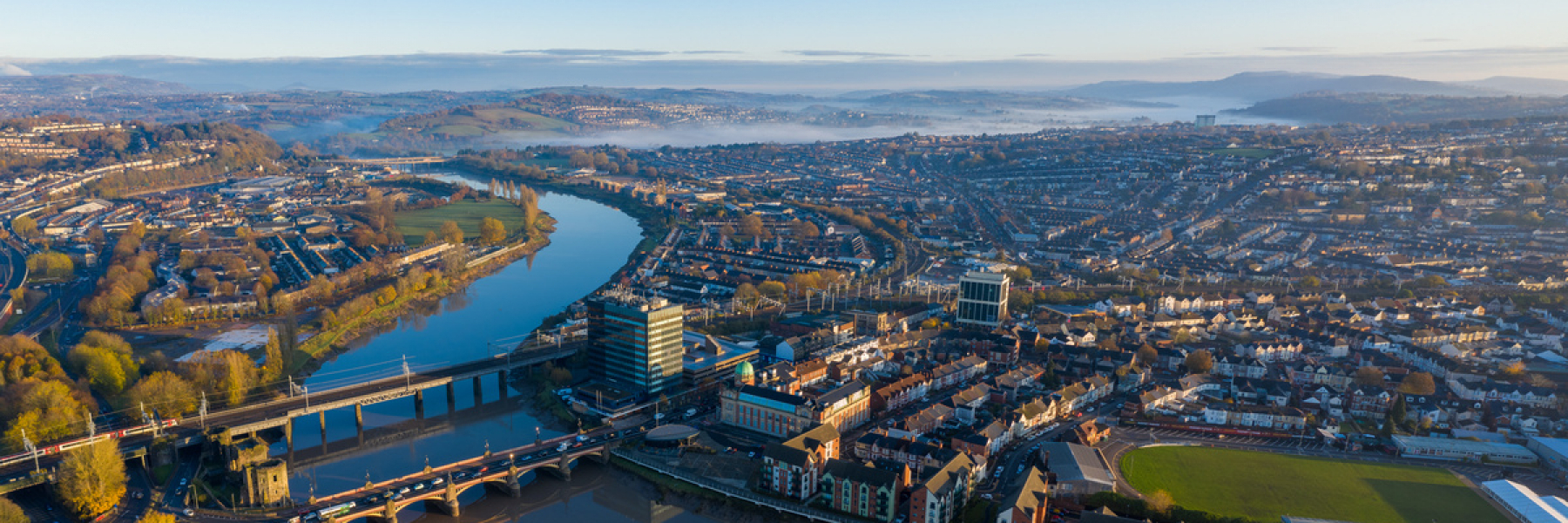 Aerial view of Newport South Wales