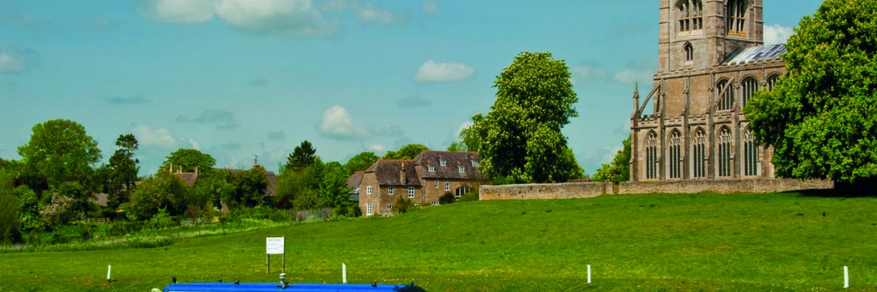 Fotheringhay Castle Over River Nene Northampton